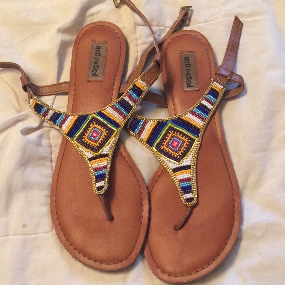 Beautiful beaded sandals size 7